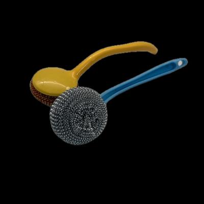 Heavy Duty Steel Wool Scrub Brush for Pots Pans Kitchen Cleaning