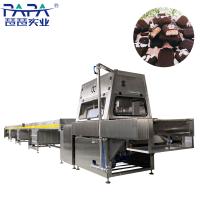 Chocolate automático completo que revista/máquina de revestimento com túnel refrigerando