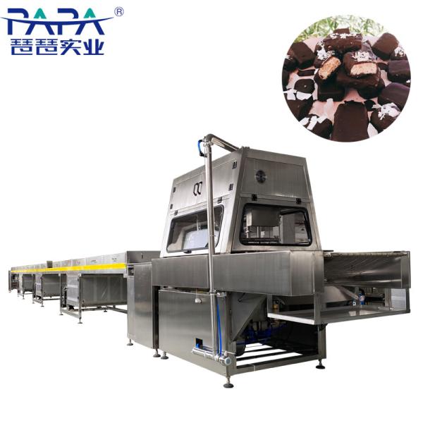 Full Automatic Chocolate Enrobing / Coating Machine With Cooling Tunnel