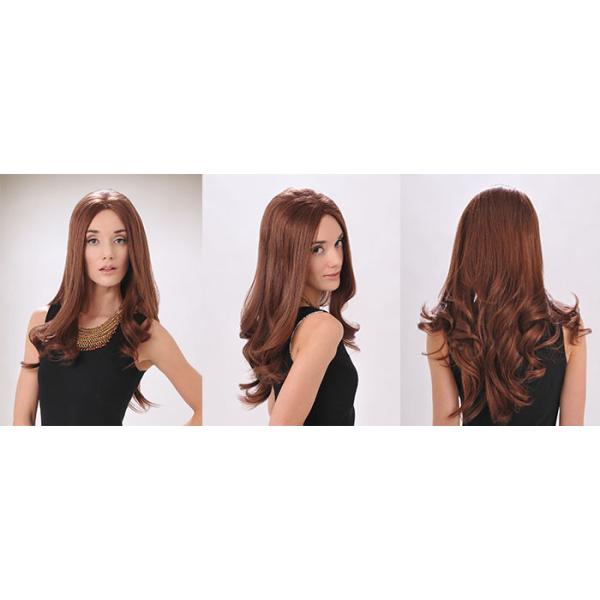 Comfortable Texture Long Synthetic Wigs For Women Brown Wigs No Lace
