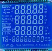 STN 7 Segment affichage LCD Instrumentation Module LCD Fond bleu et texte en blanc