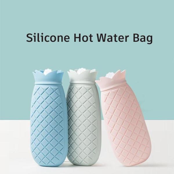 Bouteilles d'eau chaude en caoutchouc naturel sans BPA Durable Sac à eau chaude de grande capacité pour la compression chaude Thérapie thermique soulagement de la douleur