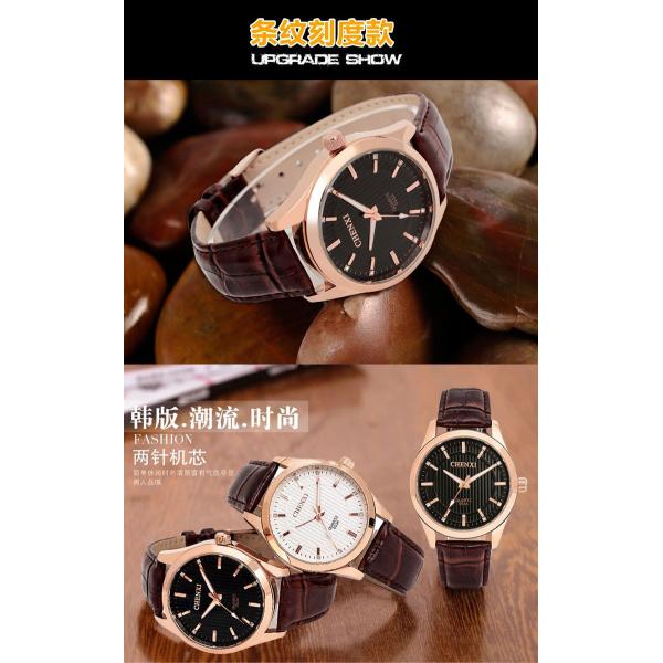 Latest Unique Design Rose Gold Case Luxury Style Fashion Watches Man Unisex Leather Watch