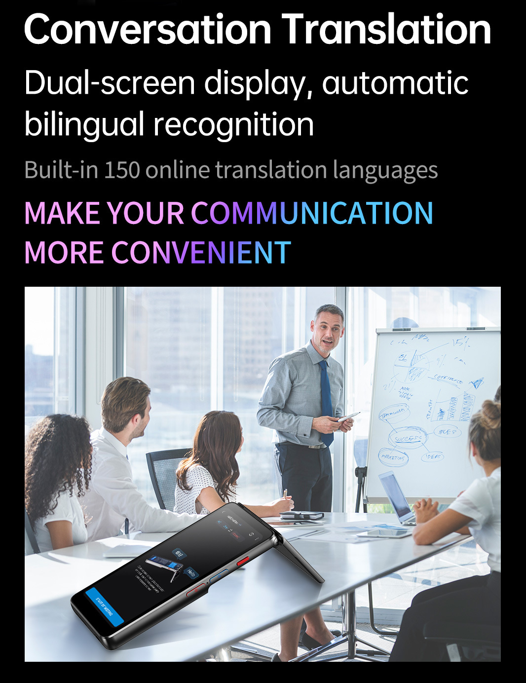 Portable Voice Language 4G Simcard Translator No WiFi Required Global 4G Roaming Translator