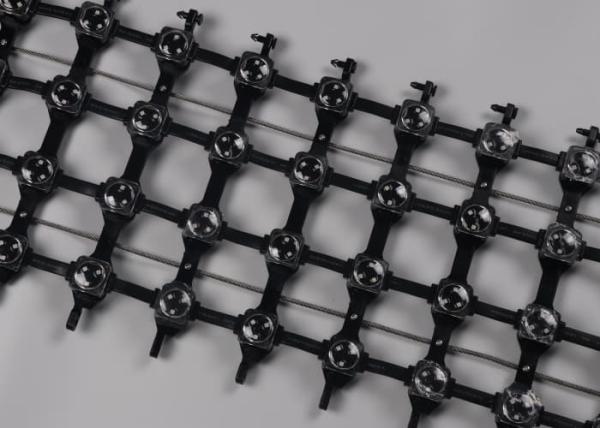 Écran LED en filet étanche extérieur P62.5, léger, fin et flexible, pour l'éclairage de façade média