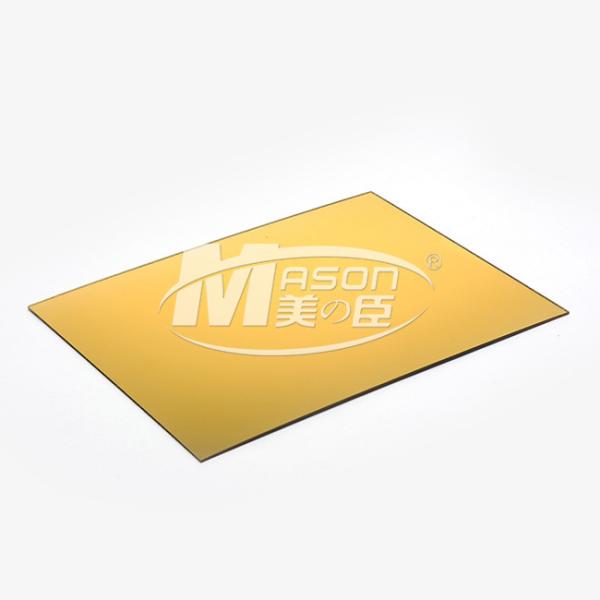 Golden Silver Single Side Perspex Mirror Cut To Size Mirror Acrylic Sheet 1220X2440mm