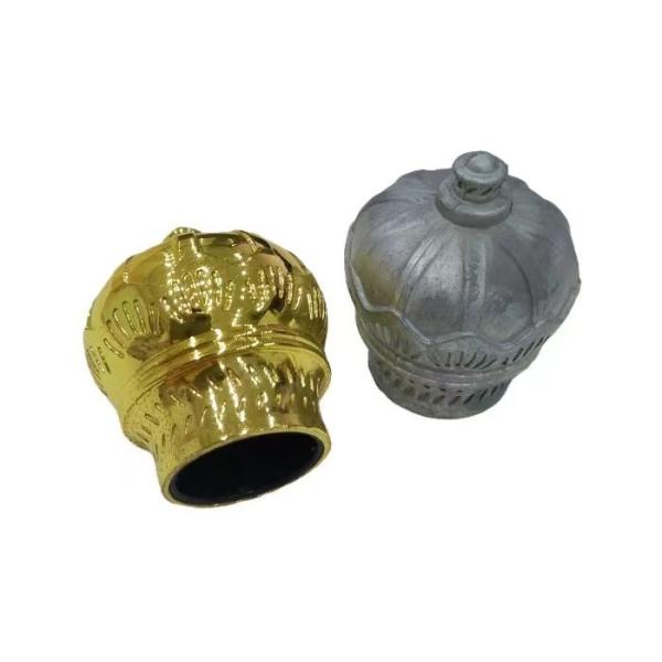 High Quality Zamak Perfume Bottle Lids Gold Crown Personalized Bottle Tops