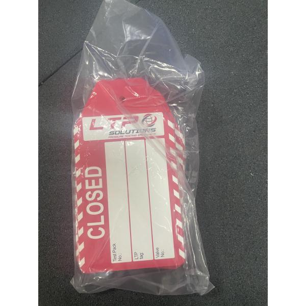 Polypropylene Tag PVC Tear Proof Double Side Printing Plastic Tag for Warning