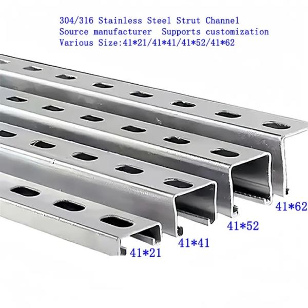 0.8-4.0mm Metal Ss Unistrut Channel Silver Or Customized OEM Service