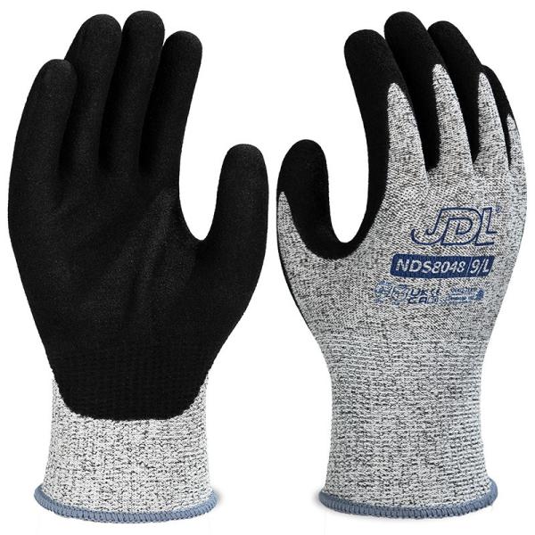 HPPE PU Coated Cut Resistant Safety Work Gloves Level 5 Anti Cut Gloves for Construction