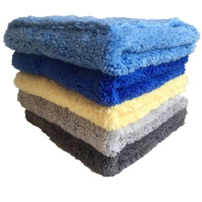 Roupa de limpeza de carro de microfibra espessa de pelúcia sem bordas personalizada para avião 16 x 16 quadrado