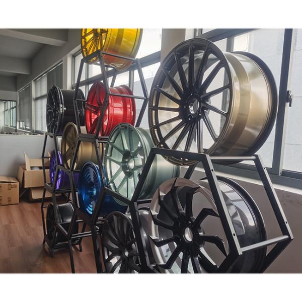 24 колеса сплава дюйма облегченных выкованных почистили оправы щеткой золота супер светлые