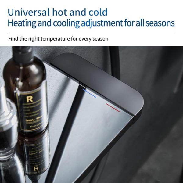 Shower Set Black Wall Mounted Stainless Steel Rain Shower Set Mixer Faucet