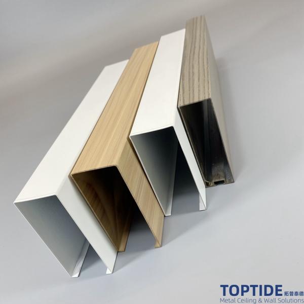 RAL9016 Hanging U Shape 100mm Linear False Ceiling Square Tube
