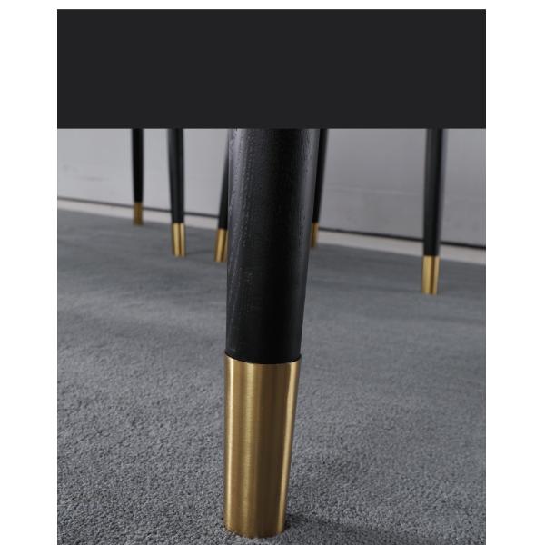 Nordic Light Luxury Dining Room Table With Marble Top And Stainless Steel Feet