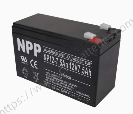 12V 7.5Ah 制御弁式鉛蓄電池 NP12-7.5 AGM メンテナンスフリー Razor スクーター ソーラーシステム用