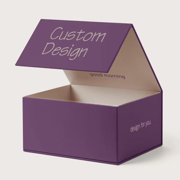 Custom Large Luxury Rigid Cardboard Magnetic Gift Box Wig Paper & Wedding Dress Packaging for Socks Sponge Lining