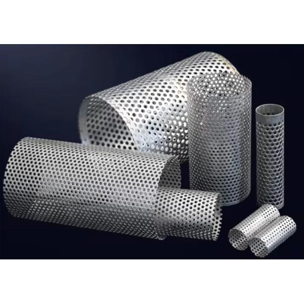 Factory sale Stainless Steel round hole perforated metal filter cylinders sintered wire mesh tube
