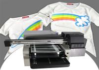 Utilização uv multicolorido de pano da fibra de Digitas do vestuário da camisa da máquina de impressão T do leito de USB3.0 Cmykw