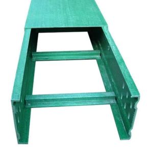 Green Fiberglass Ladder Tray Very Light Fire Safety Frp Cable Ladder