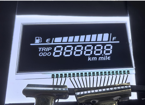 Customized Size VA 7  Segment Yamaha speedometer Lcd Display Panel For Motorcycle
