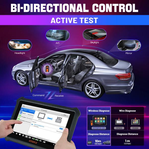 OTOFIX D1 Би-направленный инструмент диагностики всех систем OBD2 Сканнер для автомобилей с планшетами с более чем 30 сервисными функциями DPF EPB