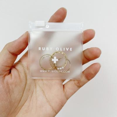 Wholesale Holographic Packing Bag Jewelry Pouch Custom Frosted Zipper Bag For Jewelry