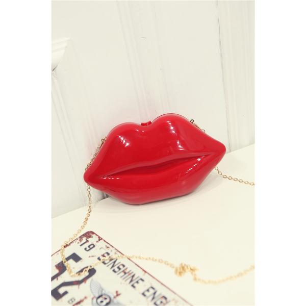 2016 new lady lips lip-shaped acrylic evening bags Shoulder Messenger mini