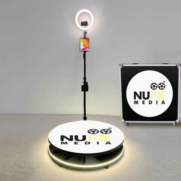 Automatic Metal 360 Selfie Photo Video Booth With Adjustable Spinning Arm