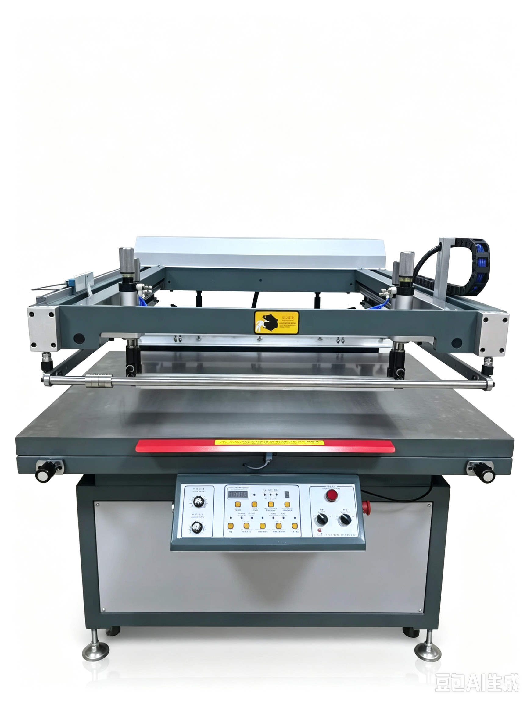 Semi-automatic Swing Arm Screen Printing Machine with Swing-up Arm Structure, Adjustable Printing Speed, and Pneumatic Driving System