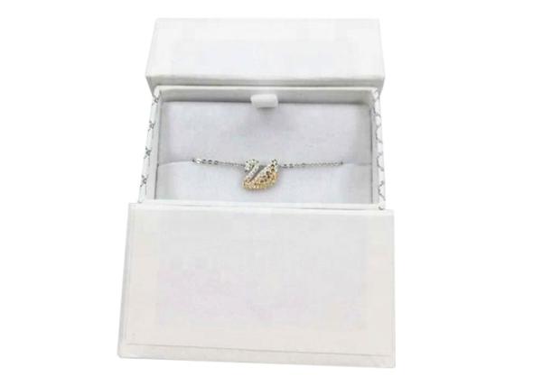 Lightweight Jewelry Paper Gift Box Packing Necklace With Hot Stamping Logo