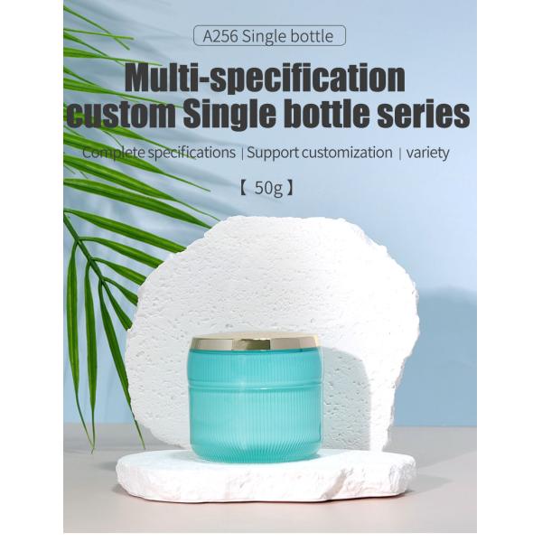 Material del cuello Vidrio de loción acrílico de doble pared Contenedor con tapa redonda para crema facial y crema para ojos