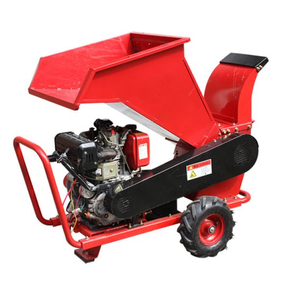 8.2kw Wood Chipping Machine Log 15 Hp Chipper Shredder Hydraulic Feed 100mm