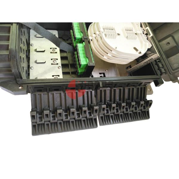 16 Outputs Fiber Cable Joint Box , Black 1 x 16 Splitter Optical Fiber Cable Joint Closure