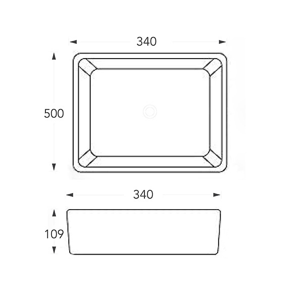 Black Ceramic Wash Basin Compact Rectangular Wash Basin Countertop Without Overflow