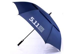 Black Promotion 30 Inch Vented Golf Umbrella , Large Golf Umbrella Windproof