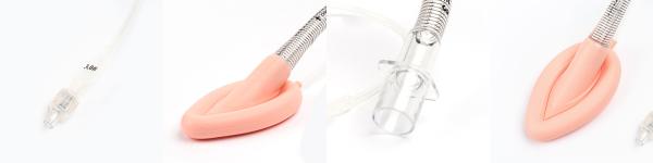 Vente à chaud renforcé par fil flexible renforcé par tube de silicone Masque laryngaire