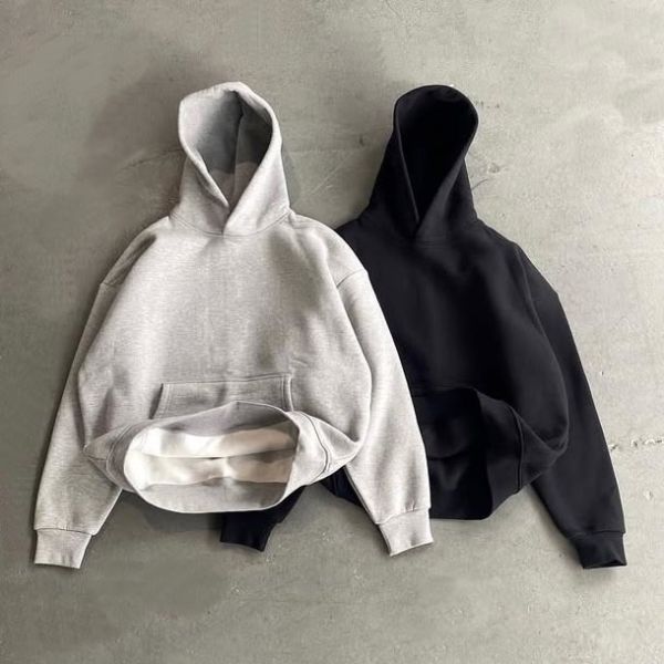 Wholesale High Quality Blank Casual Zip up Sweatsuit Custom Boxy Terry Neoprene Tracksuit Flared Sweatpants and Hoodie Sets