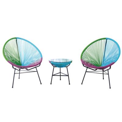 Stackable Patio Colorful Rattan Outdoor Leisure Chairs