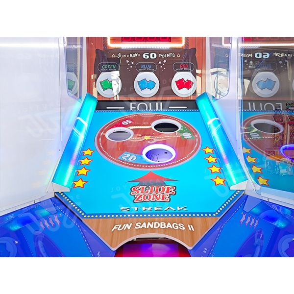Fun Sandbags II Double Players Sandbag Toss Arcade Machine with Ticket Redemption 3.3M Giant Interactive Target Toss Game for 2 Players