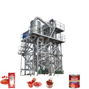 Tomato Paste Concentrate Line Vacuum Evaporation System 220L Drum & Aseptic Bag Filling