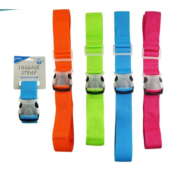 Promotional customized logo adjustable buckle travel luggage strap/belt