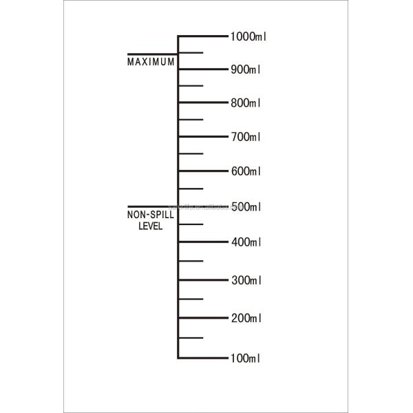 anti back flow  Plastic Unisex 1000ML Urine Bottle Logo Printed Available Portable Urine Bottle