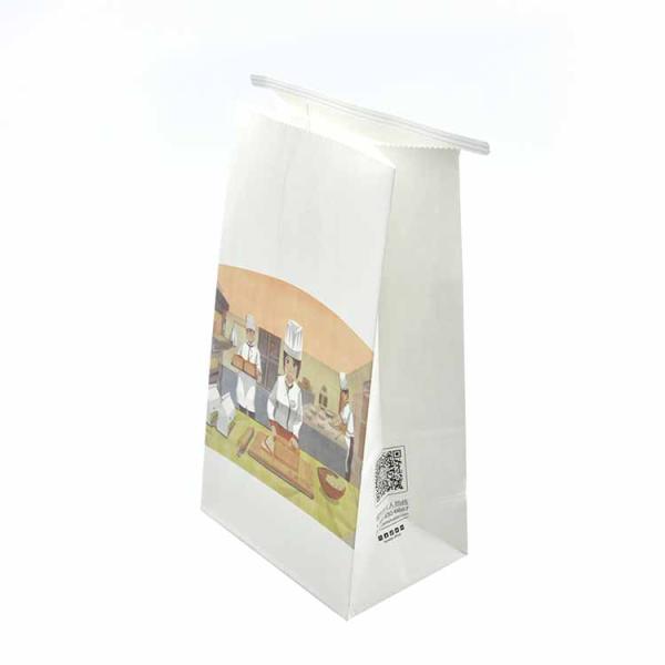 Breakfast Toast Printed Paper Bags / Brown Paper Bread Bags Packing