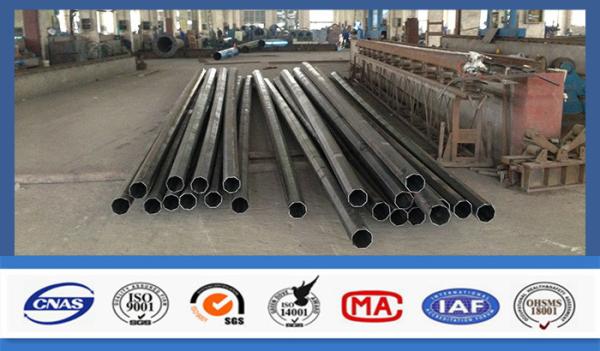 6m Single Arm Conical Shape electric light pole residential light steel poles