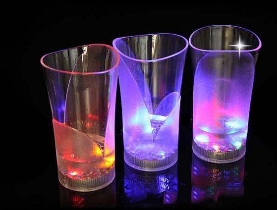 christmas ornament colorful flashing plastic led cup