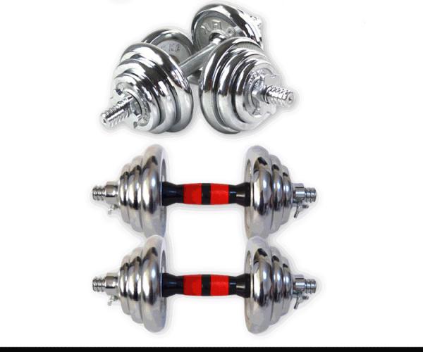 Adjustable Chrome  Dumbbell Set15kg 20kg 30kg for Man Fitness Manufacture Price