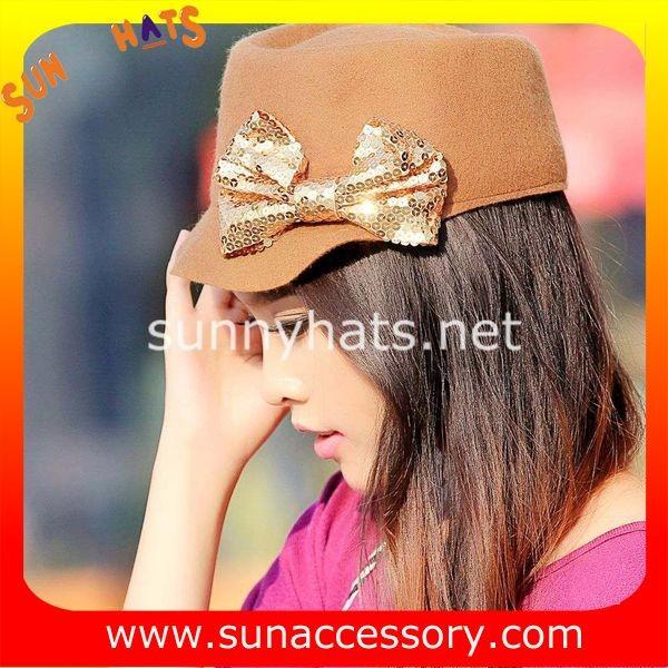 8970346 Sun Accessory customized  winner  fashion 100% wool felt cadet newsboy hats, women hats and caps wholesaling