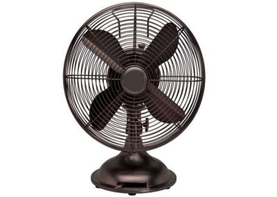 12 Inch 3 Speed Oscillating Retro Table Fan Air Circulator Brushed Copper