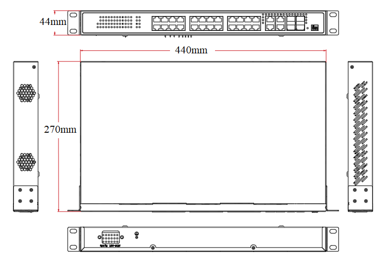 20 Port Gigabit Easy Managed PoE Switch With SFP Fiber Combo Ports And Watchdog